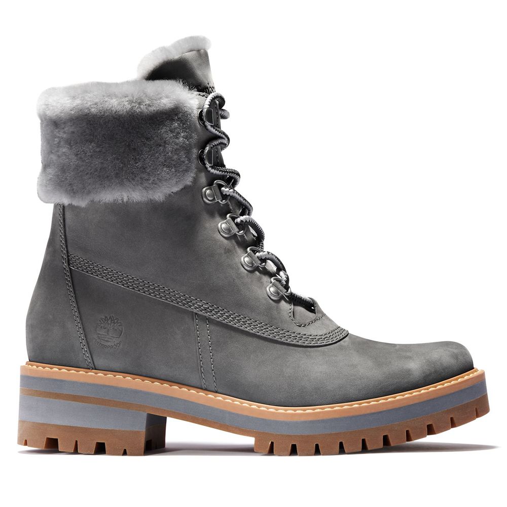 Timberland 6-Inch Μποτακια Γυναικεια Γκρι - Courmayeur Valley Waterproof - Greece 1976520-UD